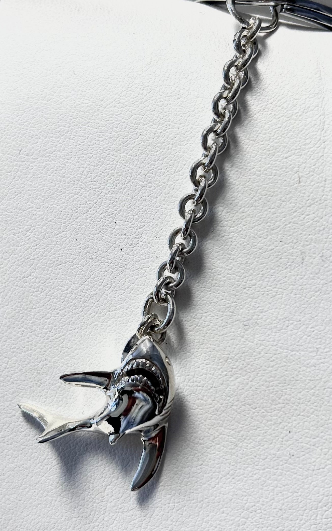 Sterling Silver Shark Keychain