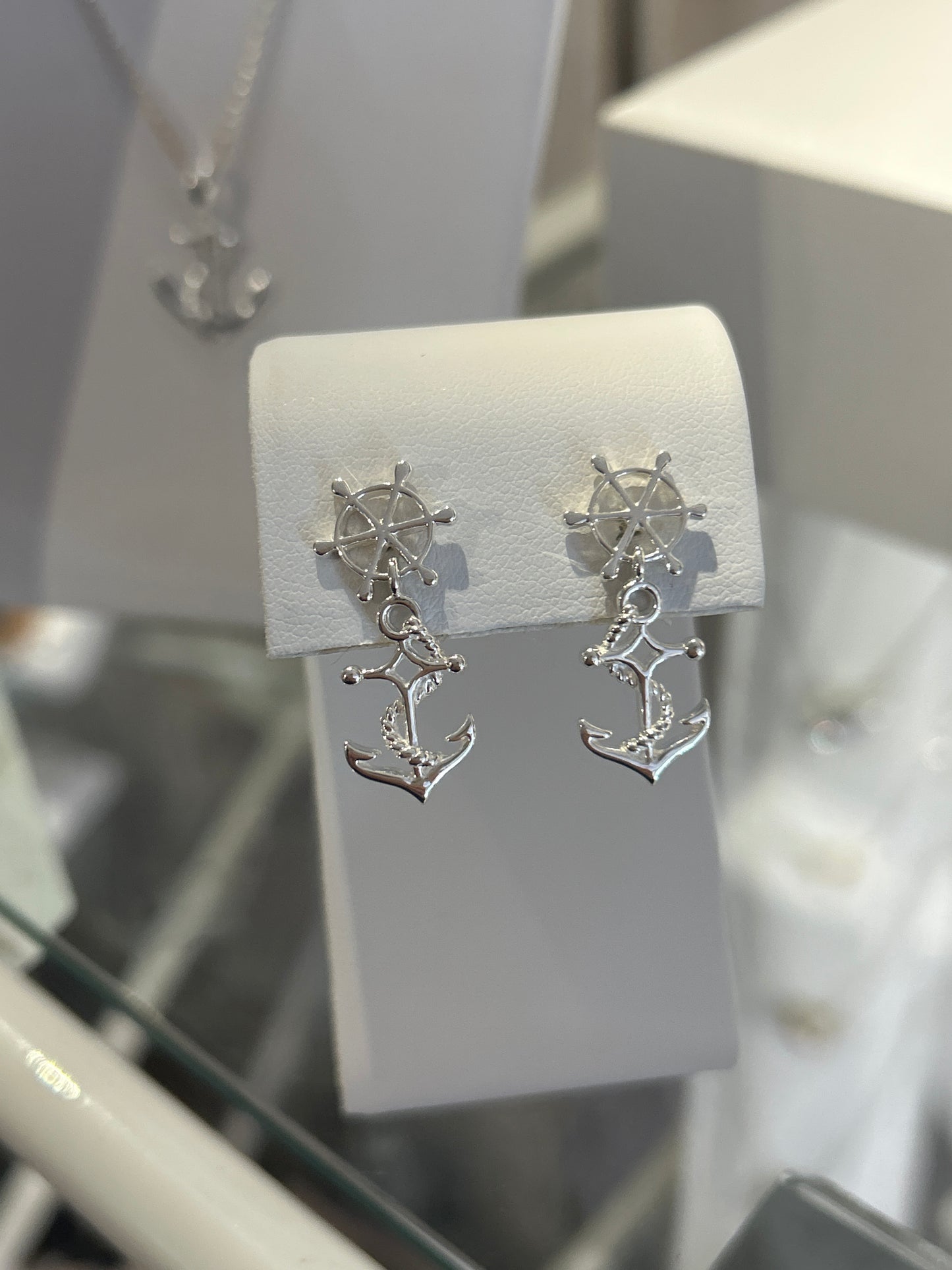 Nautical Ships Wheel Earrings
