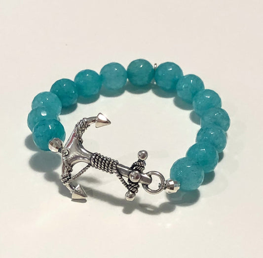 Anchor Gemstone Bracelet