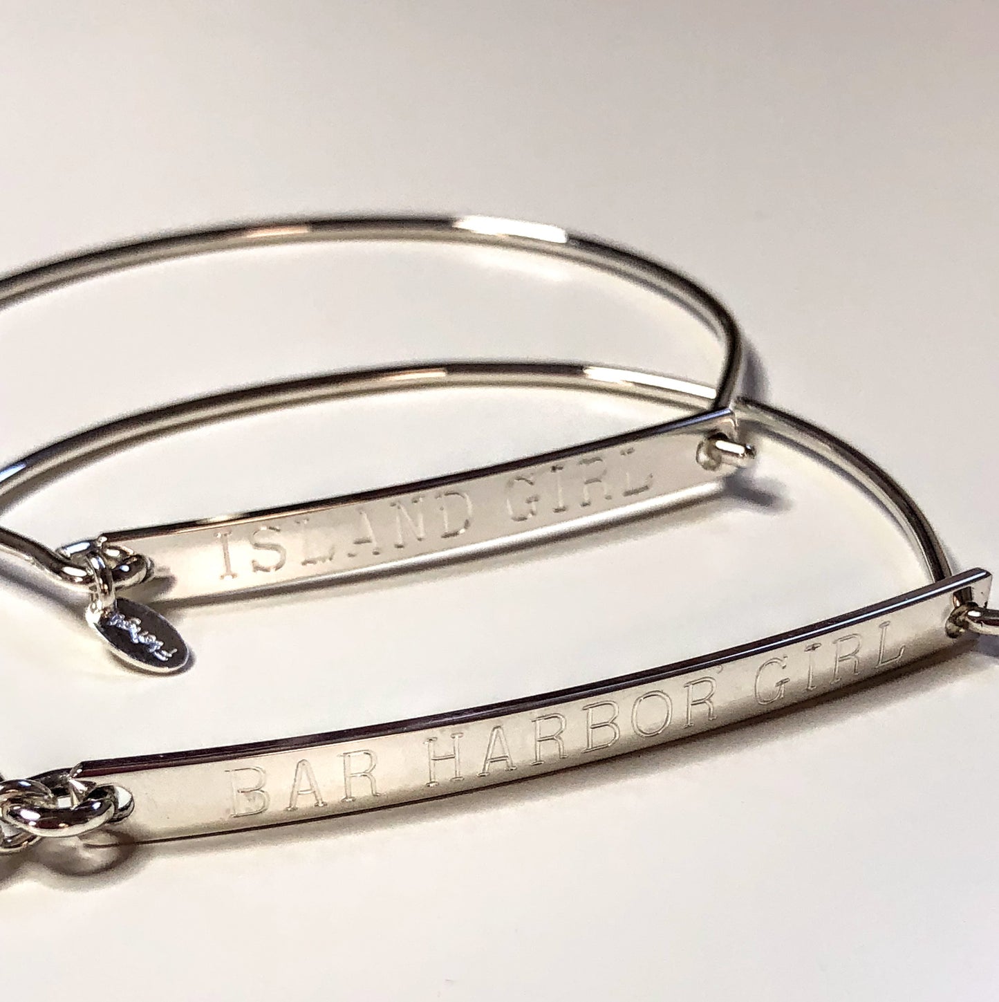 Sterling Silver Beach Booty Engravable Bangle