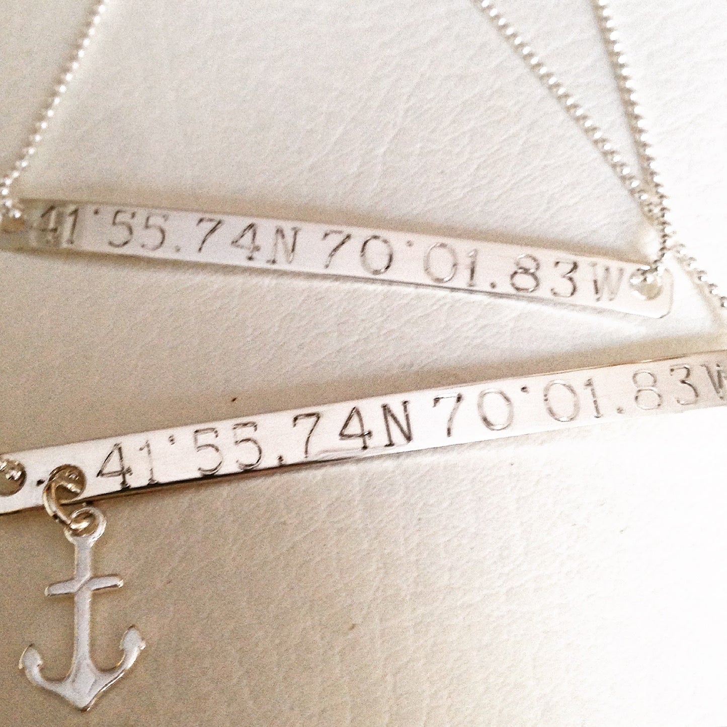 Sterling Silver Beach Booty Engravable Anchor Necklace