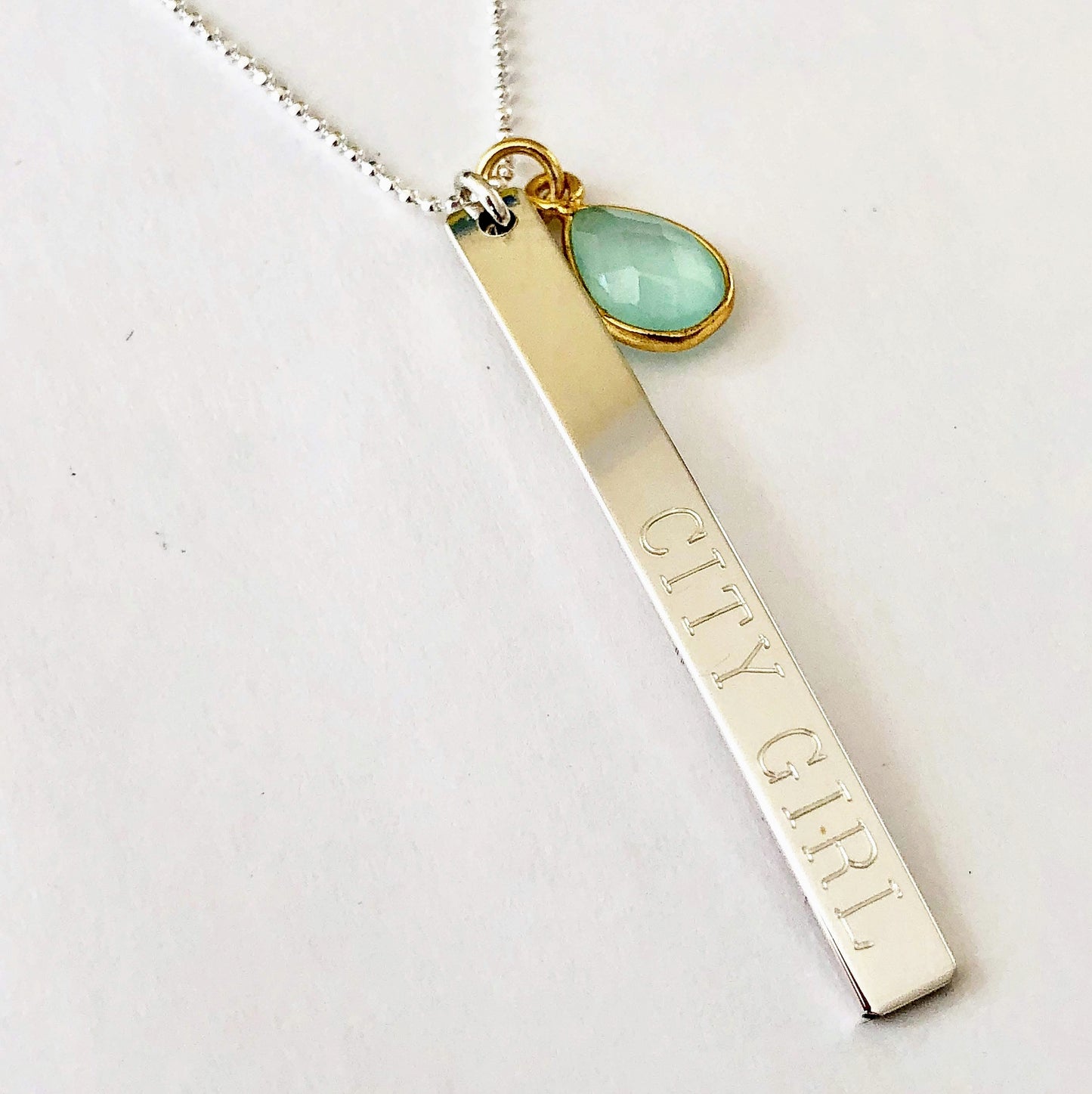 Sterling Silver Beach Booty Engravable Pendant Necklace