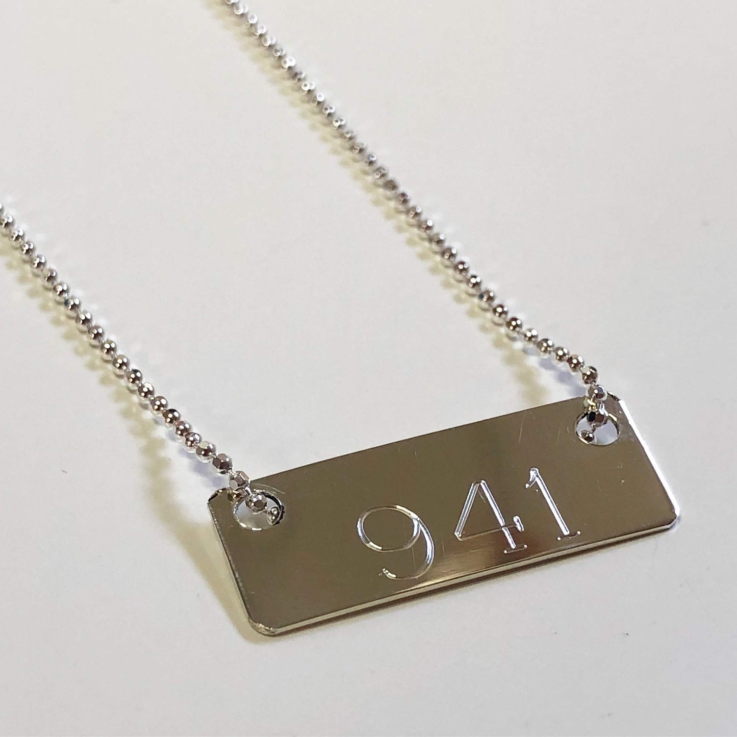 Sterling Silver Beach Booty Engravable Tag Necklace