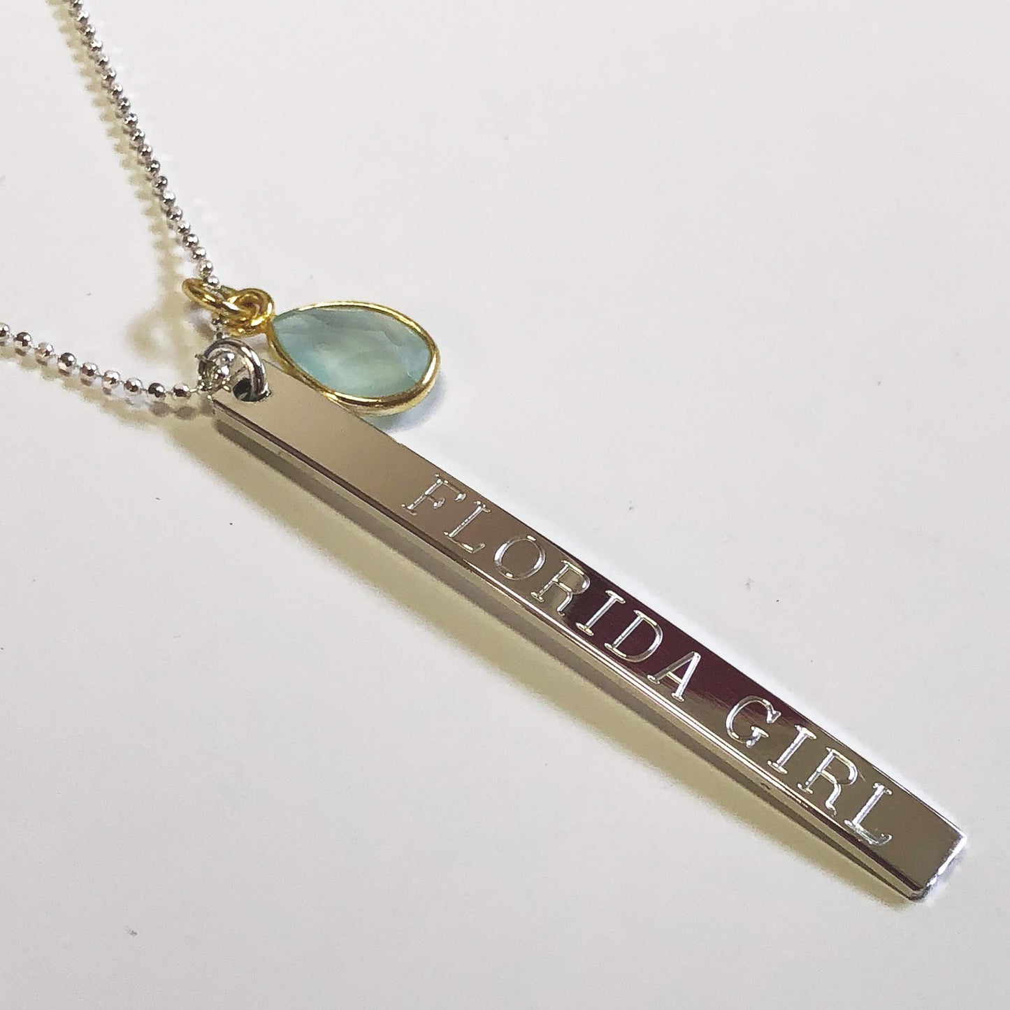 Sterling Silver Beach Booty Engravable Pendant Necklace