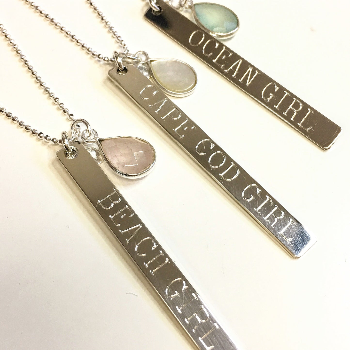 Sterling Silver Beach Booty Engravable Pendant Necklace