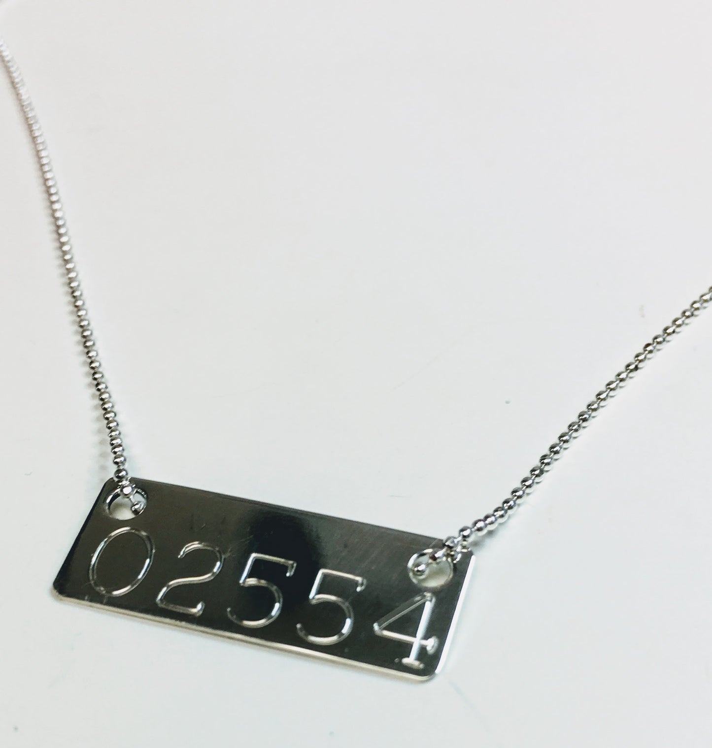 Sterling Silver Beach Booty Engravable Tag Necklace
