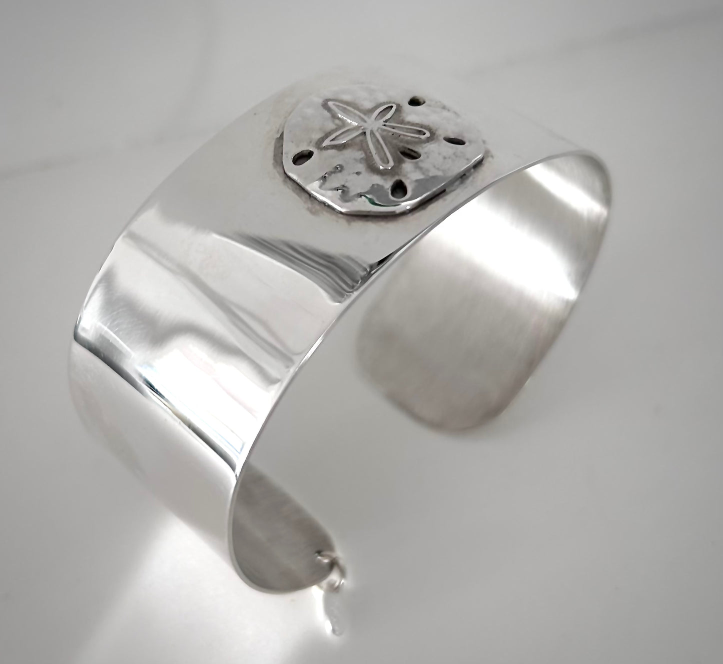 Sterling Silver Sand Dollar Cuff Bracelet