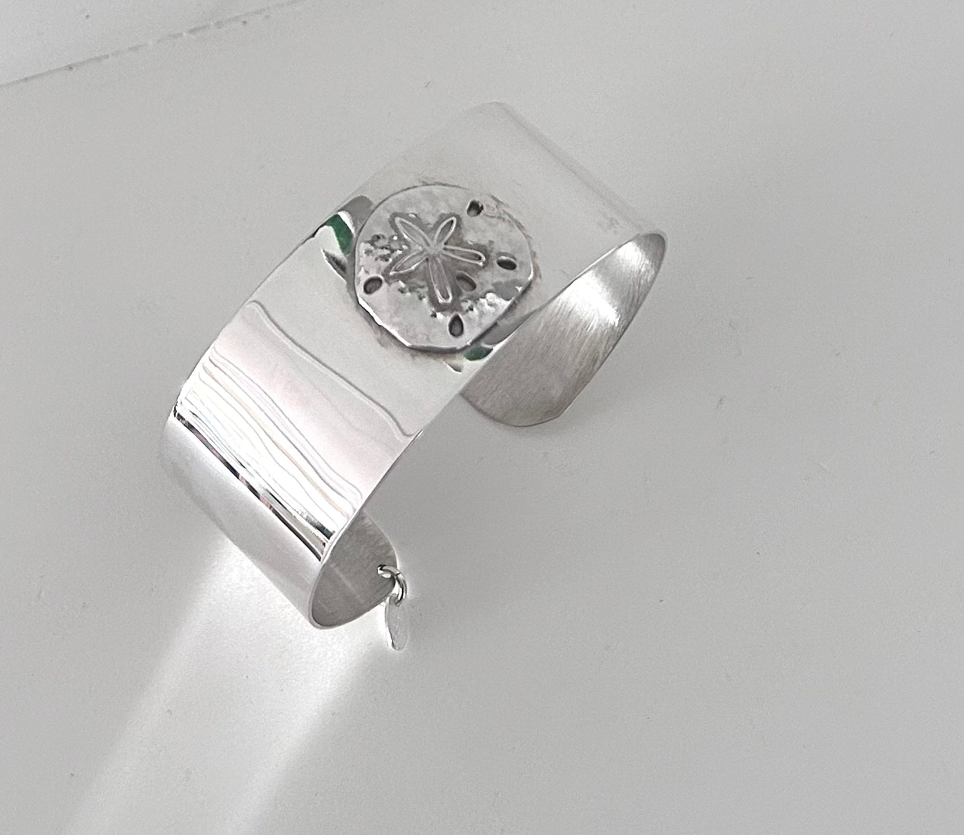 Sterling Silver Sand Dollar Cuff Bracelet
