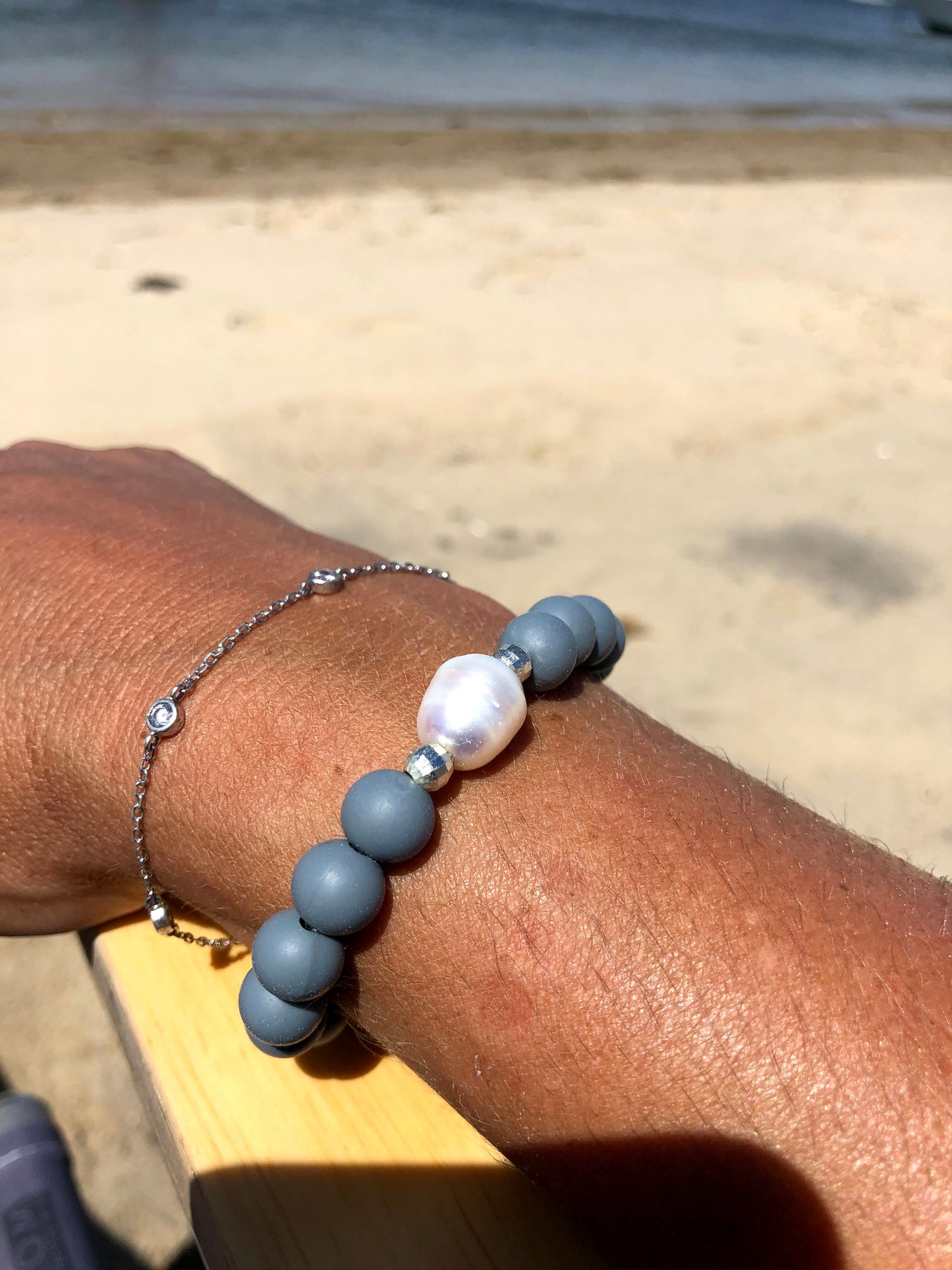 White Pearl Beach Bracelets