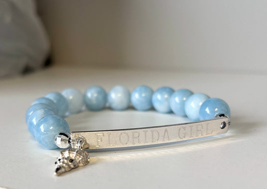 Florida Girl Seashell Gemstone Bracelet