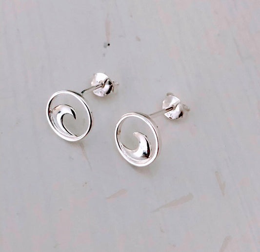 Sterling Silver Wave Earring