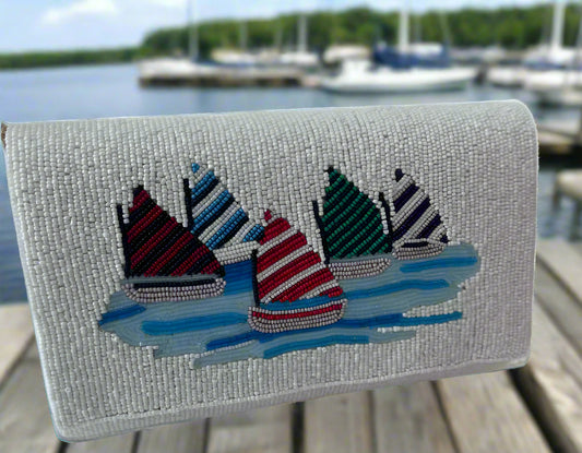 Beaded Sailboat Handbag
