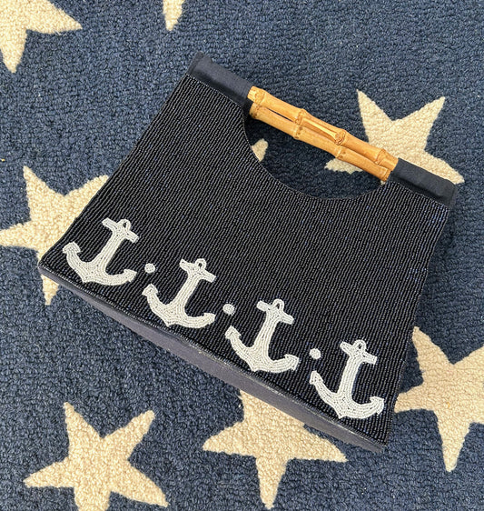 Beaded Anchor Handbag