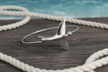 Sterling Silver Whale Tail Bracelet