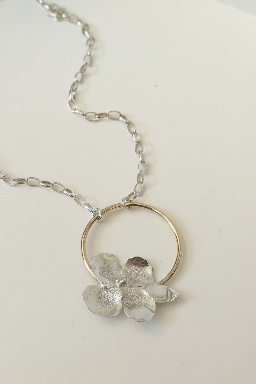 Hydrangea Circle Necklace
