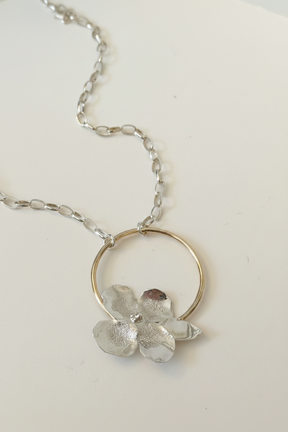 Hydrangea Circle Necklace
