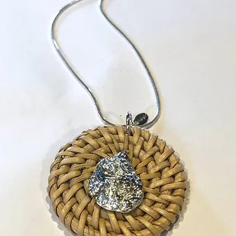 Oyster Shell Basket Top Necklace