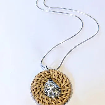 Oyster Shell Basket Top Necklace