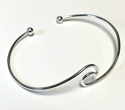 Sterling Silver Wave Cuff Bracelet