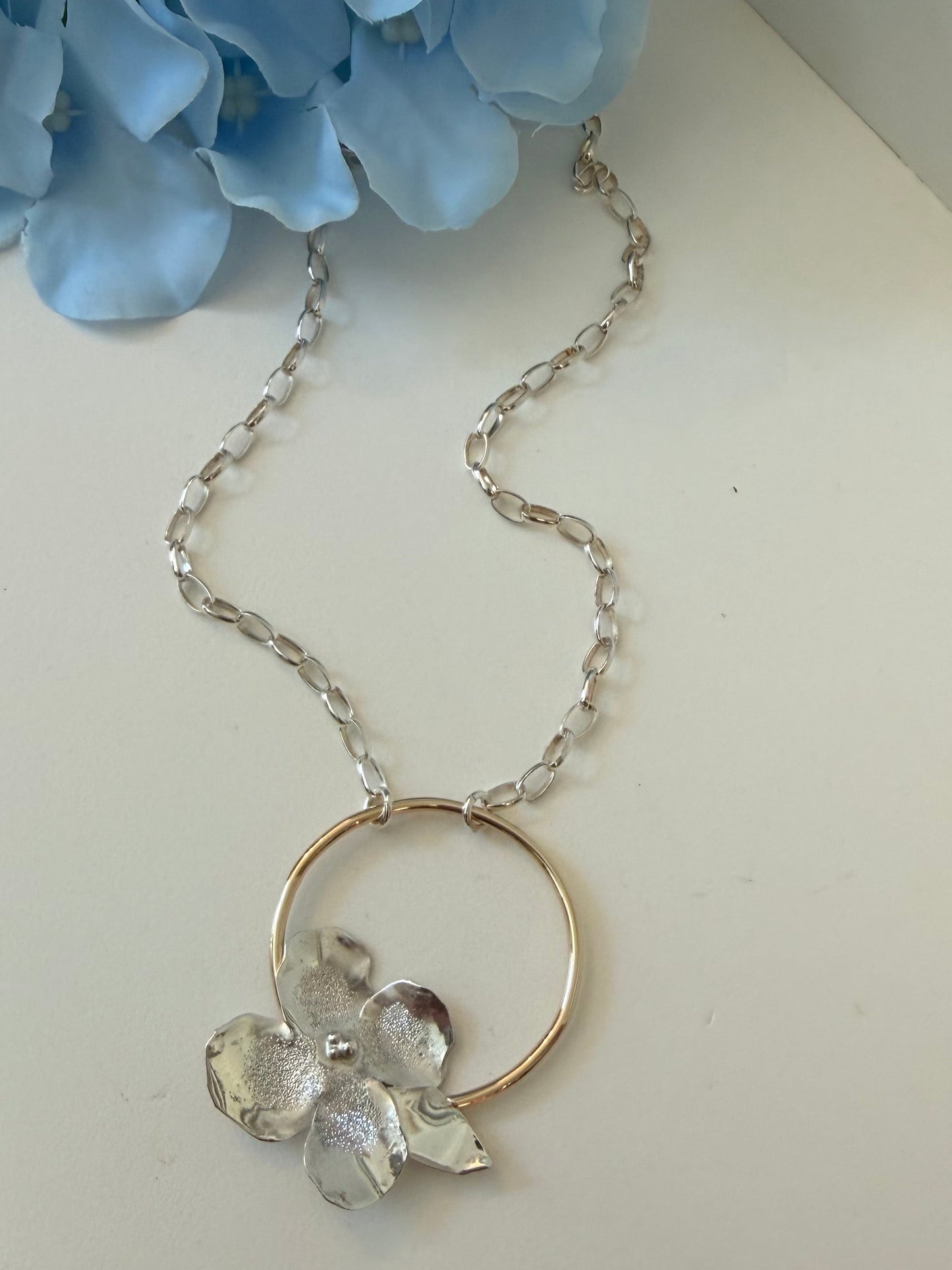 Hydrangea Circle Necklace