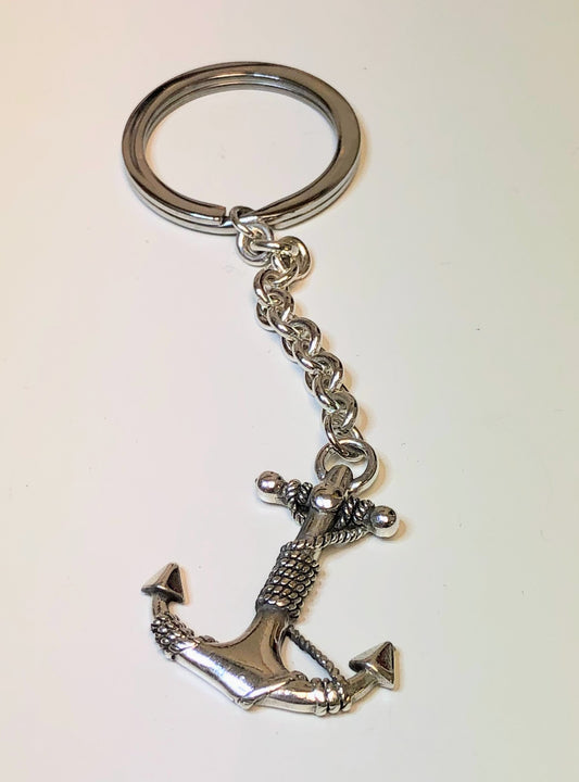 Sterling Silver Anchor Key Chain