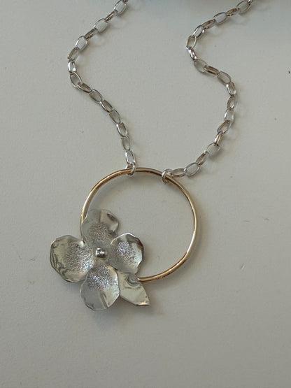Hydrangea Circle Necklace