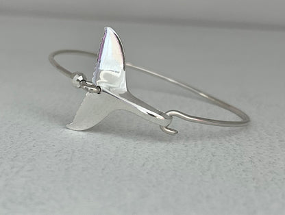 Sterling Silver Whale Tail Bracelet