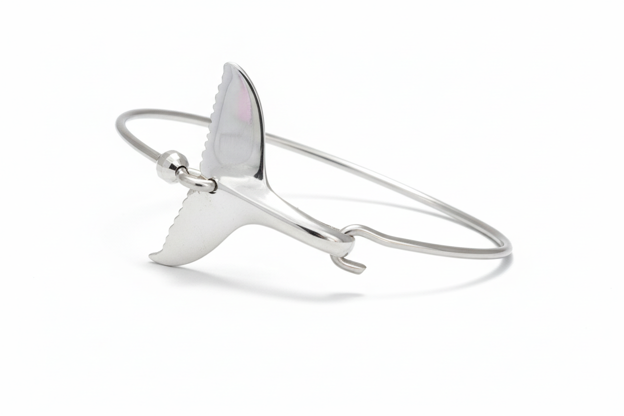 Sterling Silver Whale Tail Bracelet