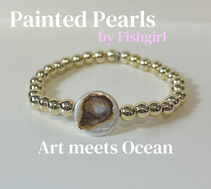 Painted Pearls Bracelets - Coastal Collection