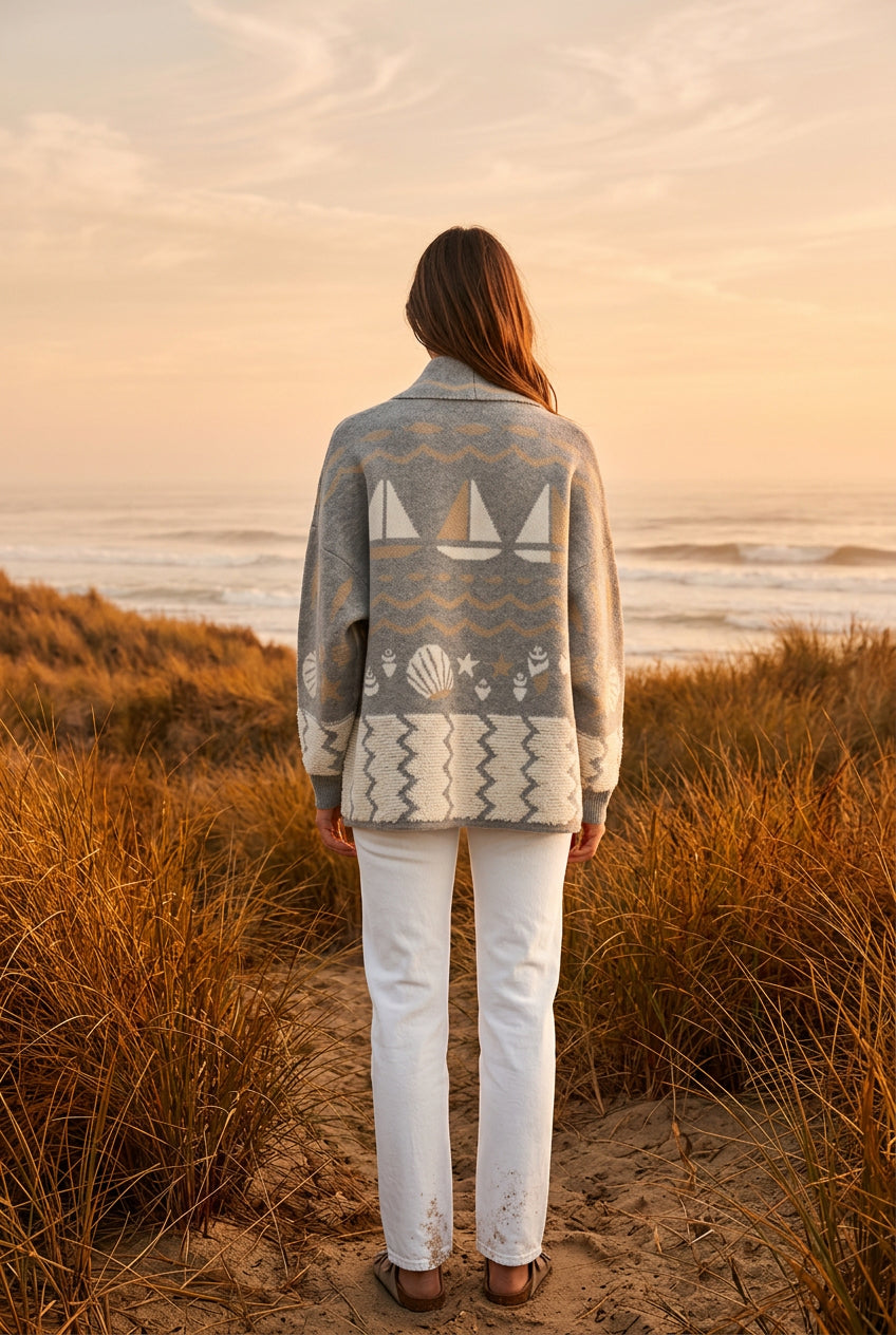 Coastal Open Cardigan Sweater