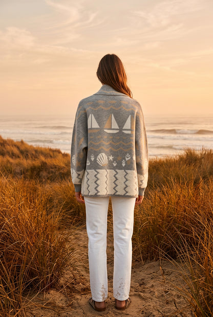 Coastal Open Cardigan Sweater