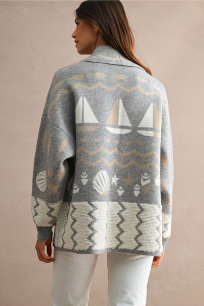 Coastal Open Cardigan Sweater