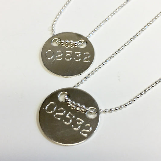 Sterling Silver Beach Booty Engravable Zip Code Necklace
