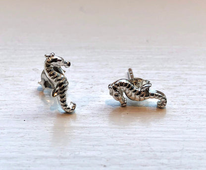 Silver Seahorse Earrings