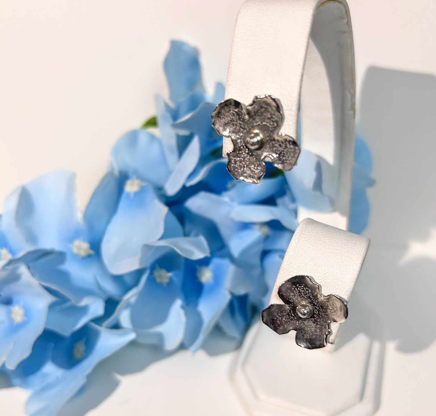 Hydrangea Blossom Stud Earrings #15