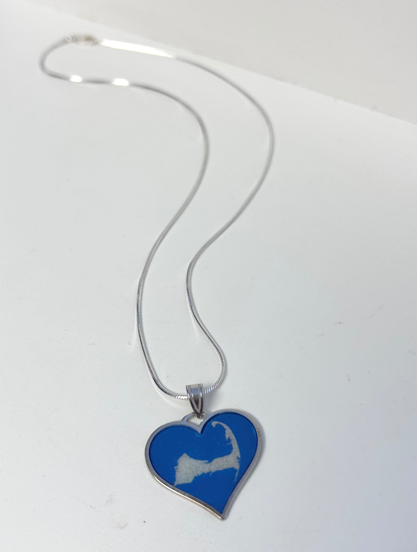 Cape Cod Map Heart Necklace