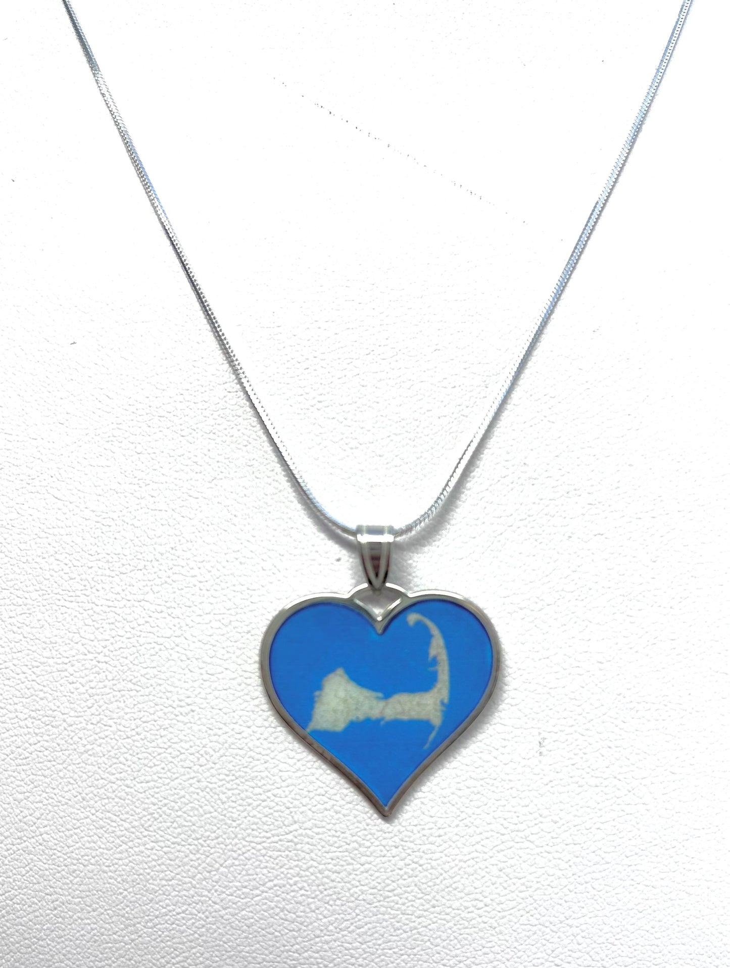 Cape Cod Map Heart Necklace