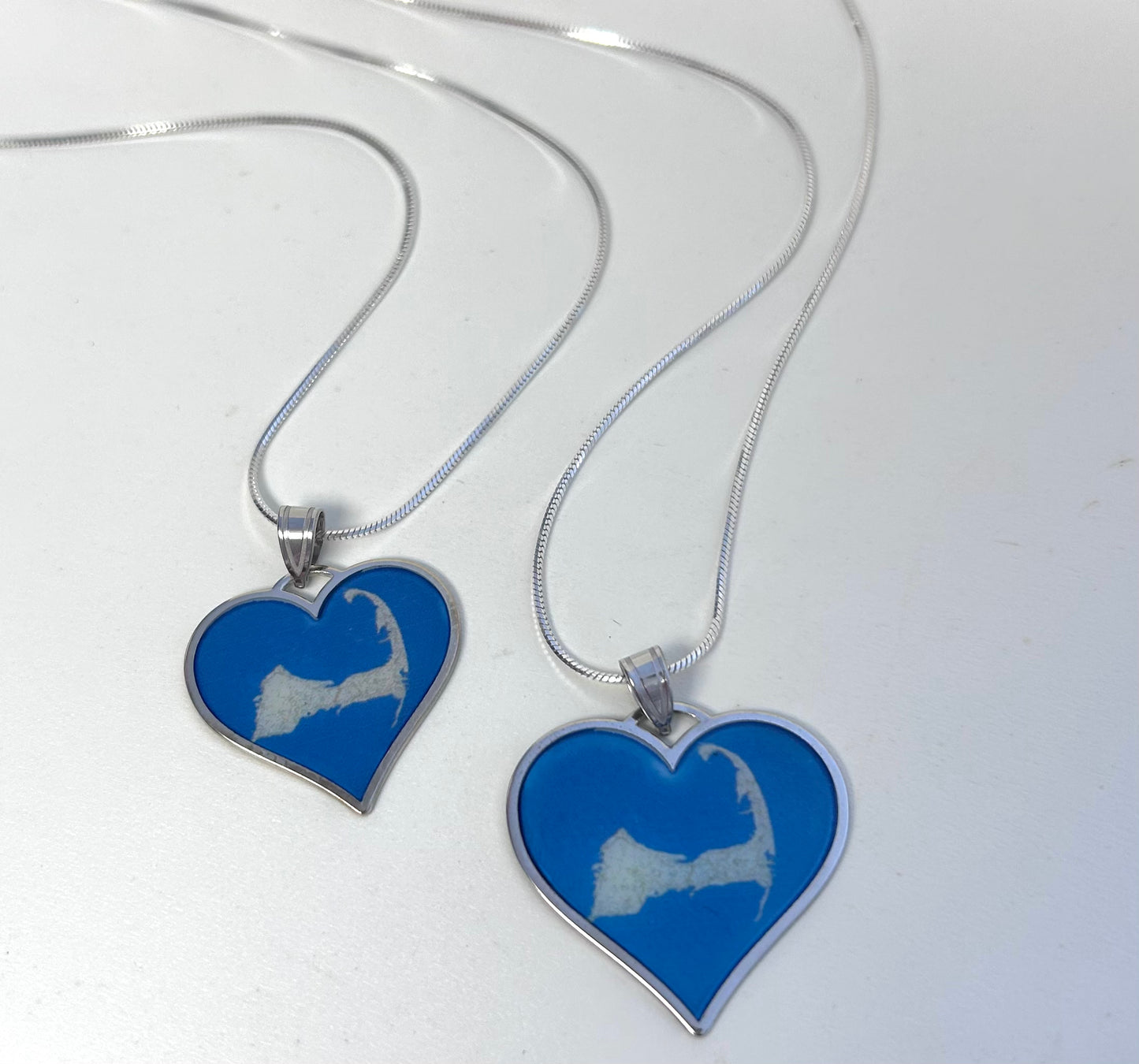 Cape Cod Map Heart Necklace