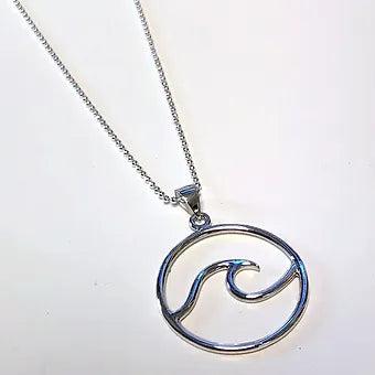 Sterling Silver Wave Necklace