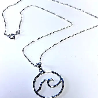 Sterling Silver Wave Necklace