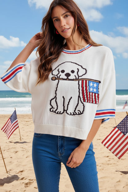 Patriotic Puppy Sweater